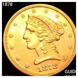 1878 $5 Gold Half Eagle UNCIRCULATED