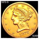 1872-S $5 Gold Half Eagle UNCIRCULATED