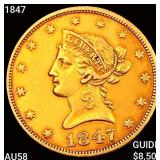 1847 $10 Gold Eagle CHOICE AU