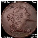 1797 Rev of 97, Stems Draped Bust Large Cent CHOIC