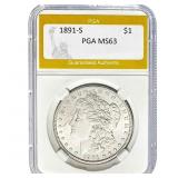 1891-S Morgan Dollar PGA MS63
