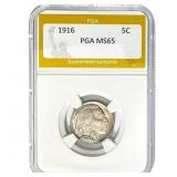 1916 Buffalo Nickel PGA MS65