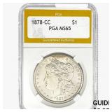 1878-CC Morgan Silver Dollar PGA MS65