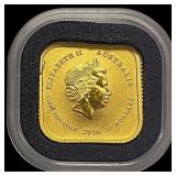 2016 Australia $15 Gold Square Coin GEM BU
