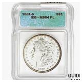 1881-S Morgan Silver Dollar ICG MS64 PL