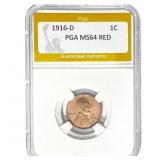 1916-D Lincoln Cent PGA MS64 RED