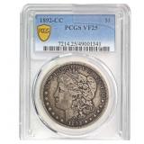 1892-CC Morgan Dollar PCGS VF25