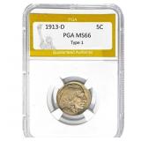 1913-D Buffalo Nickel PGA MS66