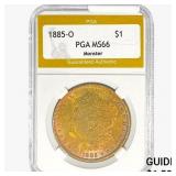 1885-O Morgan Silver Dollar PGA MS66 Monster