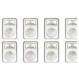 1990-2006 American Silver Eagle Set [8 Coins] NGC