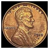 1913-S Lincoln Wheat Cent CHOICE AU