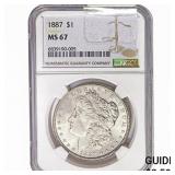 1887 Morgan Silver Dollar NGC MS67