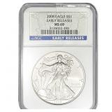 2008 American Silver Eagle NGC MS69