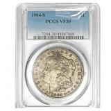 1904-S Morgan Silver Dollar PCGS VF30
