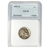 1937-S Buffalo Nickel NNC MS-66