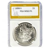 1898-S Morgan Dollar PGA MS63 PL