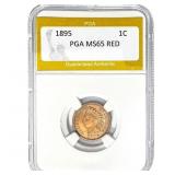 1895 Indian Head Cent PGA MS65 RED
