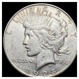 1928-S Peace Dollar NEARLY UNCIRCULATED