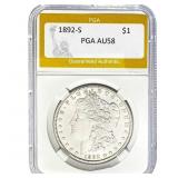 1892-S Morgan Dollar PGA AU58