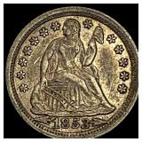 1853 Seated Liberty Dime
