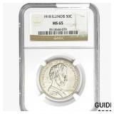 1918 Illinois Half Dollar NGC MS65