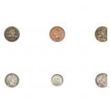 1853-1912 [6] U.S. Type Coin Lot