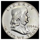1954 Franklin Half Dollar GEM PROOF