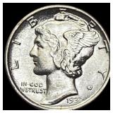 1937 Mercury Dime GEM BU