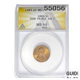 1983 Lincoln Memorial Cent ANACS MS64