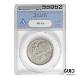 1936-S Arkansas Half Dollar ANACS MS65