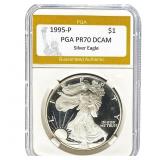 1995-P Silver Eagle PGA PR70 DCAM