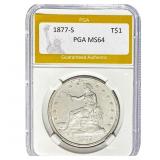 1877-S Trade Dollar PGA MS64