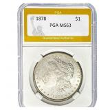 1878 Morgan Silver Dollar PGA MS63