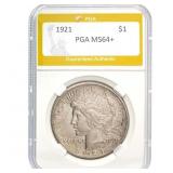 1921 Peace Dollar PGA MS64+