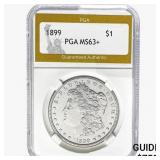 1899 Morgan Silver Dollar PGA MS63+