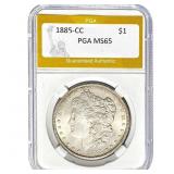 1885-CC Morgan Dollar PGA MS65