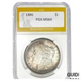 1886 $1 Morgan Dollar PGA MS64