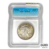 1942 Walking Liberty Half Dollar ICG MS65
