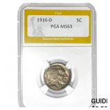 1916-D Buffalo Nickel PGA MS63