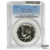 1964 Kennedy Half Dollar Accented Hair