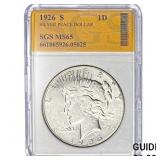 1926-S Peace Dollar SGS MS65
