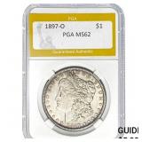 1897-O Morgan Dollar PGA MS62