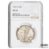1942-D Walking Liberty Half Dollar