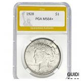 1928 $1 Peace Dollar PGA MS64+