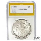1891 $1 Morgan Dollar PGA MS65