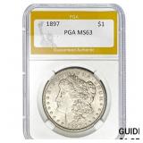 1897 $1 Morgan Dollar PGA MS63