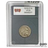 1918-D Buffalo Nickel CCGS VF20
