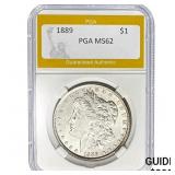 1889 $1 Morgan Dollar PGA MS62