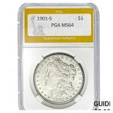 1901-S Morgan Dollar PGA MS64