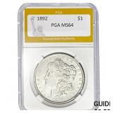 1892 $1 Morgan Dollar PGA MS64